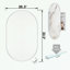 Pharmacie ovale avec miroir et tablettes réglables-1003489509