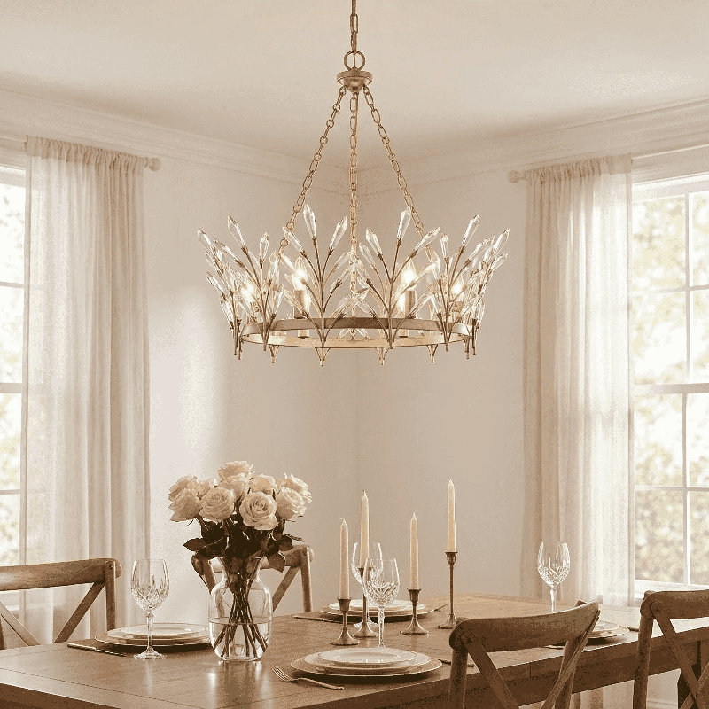  Lustre 6 lumières en laiton noble Orianna, 6 lumières, H 26 po x l 26 po x P 26 po