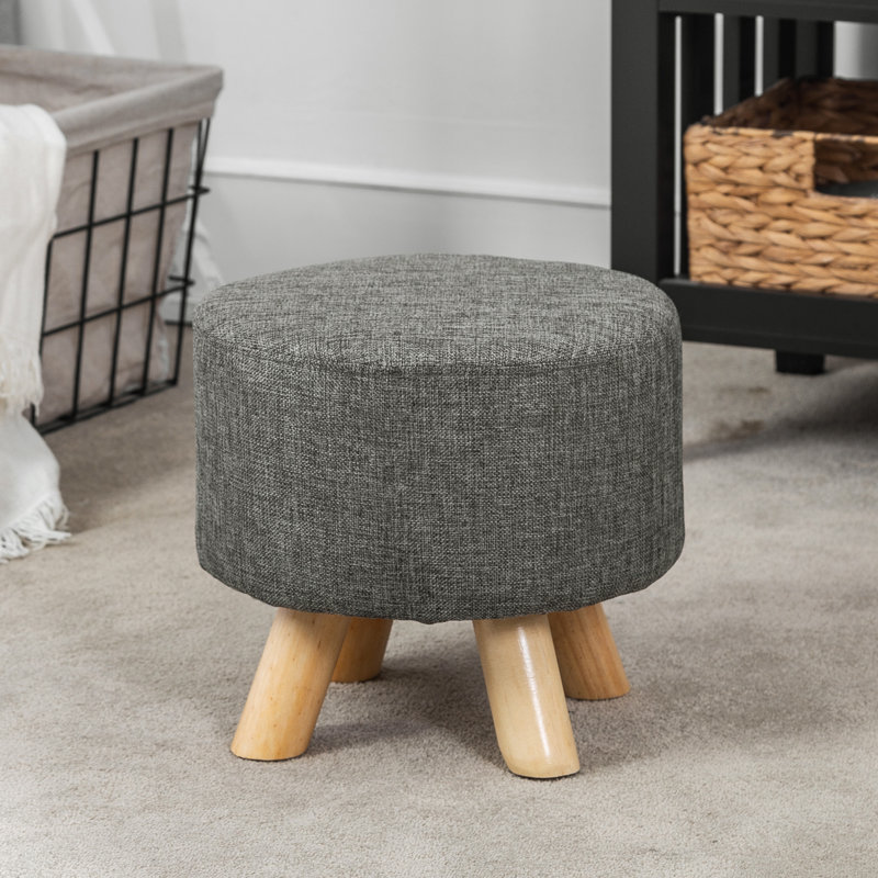 Cenka Upholstered Ottoman, Gray Fabric