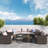 9-piece Outdoor Half-moon Wicker Conversation Sets With 1 Nesting Coffee Table And Tempered Glass Top