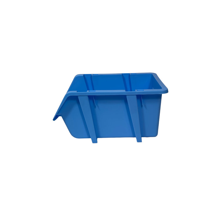 Stacking Tray Storage Plastic Bin (Set of 4) Rebrilliant