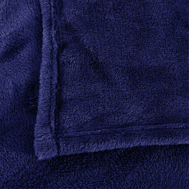 Couverture polaire douce et moelleuse multi-usages pour canapé-lit très grand / très grand, Grand, Bleu