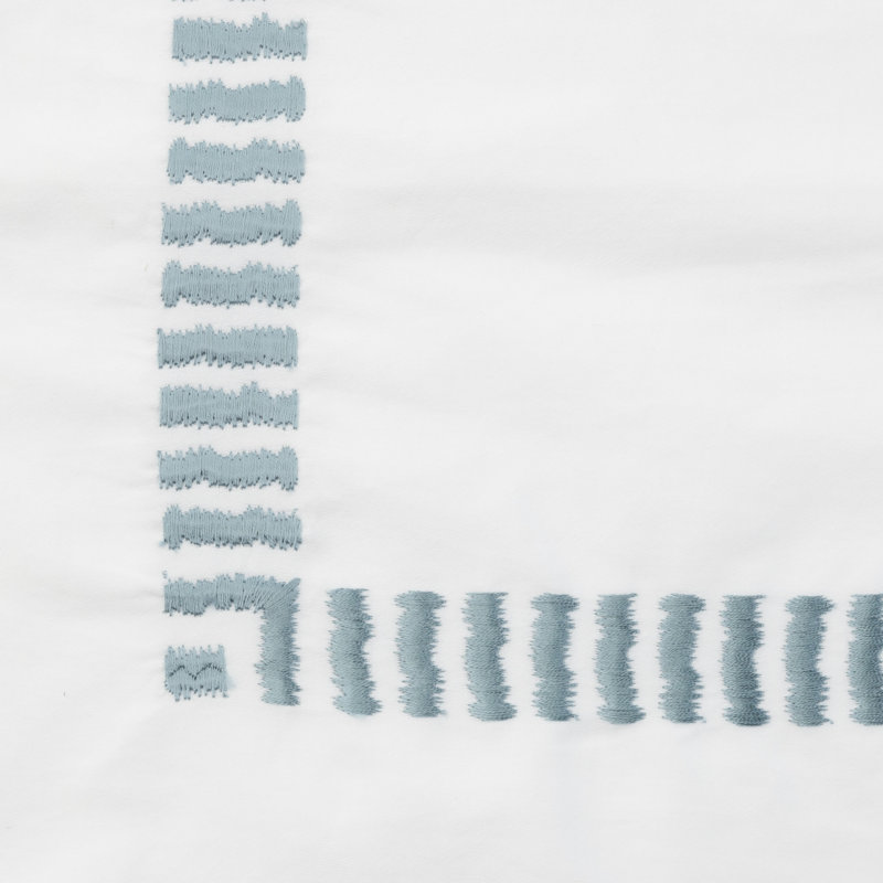Savam Savama, Laurel, Euro, Twin Extra Long, Teal Block print