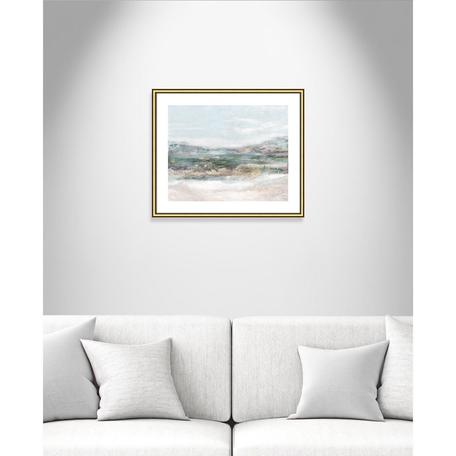 Gold Framed Paper, White, 21.5" H x 25.5" W x 0.875" D