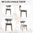 4-Piece Cotton-Linen Set With Curved-Back Wooden Dining Chairs-120424363