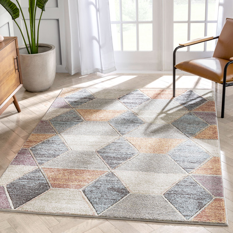 Whoa! Geometric Synthetic Area Rug, Rectangle 120 x 160cm