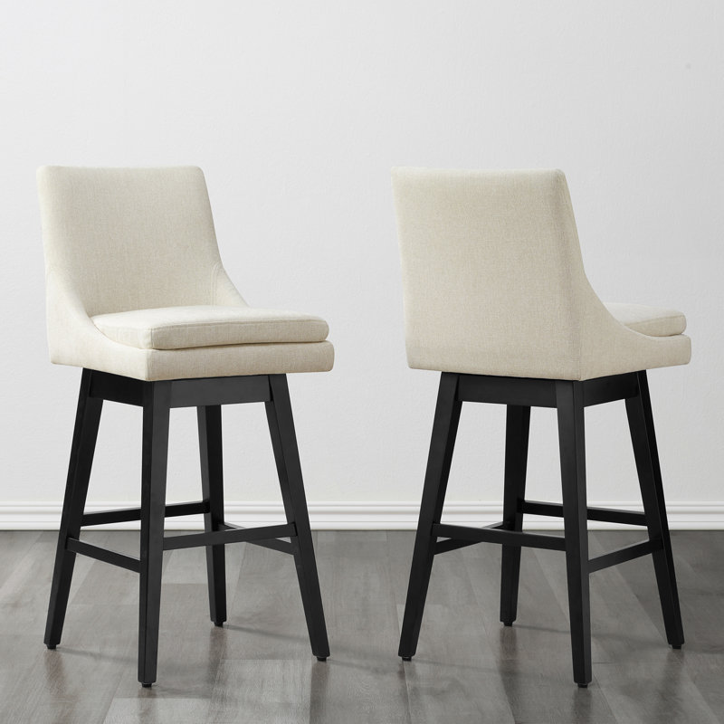 Aleksy Swivel Counter & Bar Stool, Bar Stool (30" Seat Height), Cream