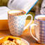 Nicola Spring Nicola Spring Hand-Printed Mug - 330ml - Blue - Pack of 6-50946696