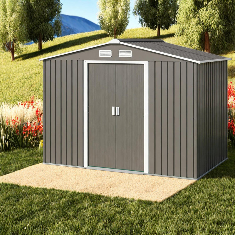 Remises spacieuses en acier, solution de jardin extérieur moderne