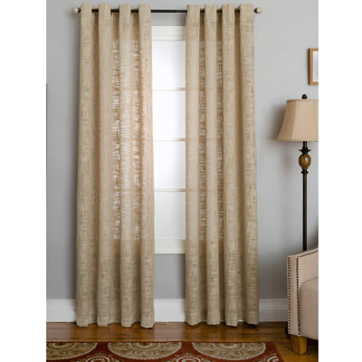 Kimarri 100 Polyester Light-Filtering Woven Solid Color Curtain Panel with Grommet Top