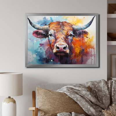«Keajia Cow Majestic Bovine Collage I», reproduction rectangulaire sur toile