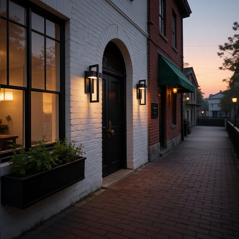 14''(H) Outdoor Wall Light Square Wall Mounted Sconce LED Lights