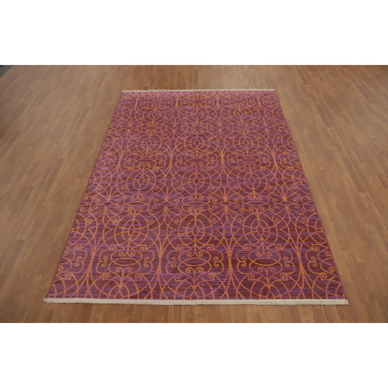 Tapis géométrique de style Gabbeh 6 x 9