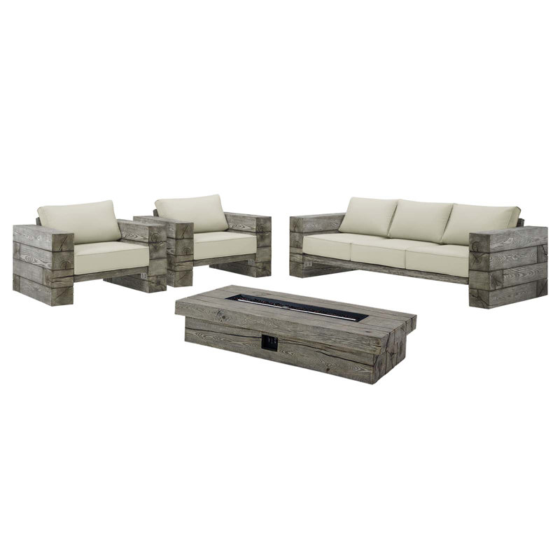 Ensemble de patio extérieur 4 pièces Manteo