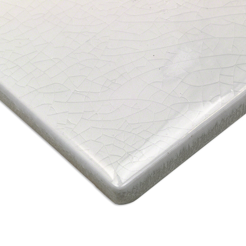 Carrelage en verre 3 "x 6" Divine Subway (32 pièces 4,16 pieds carrés / caisse), Blanc glacier