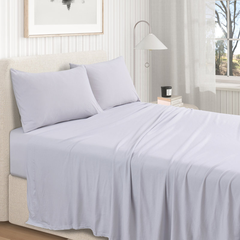 Draps en jersey de coton biologique, Twin / Twin XL, Fog Grey