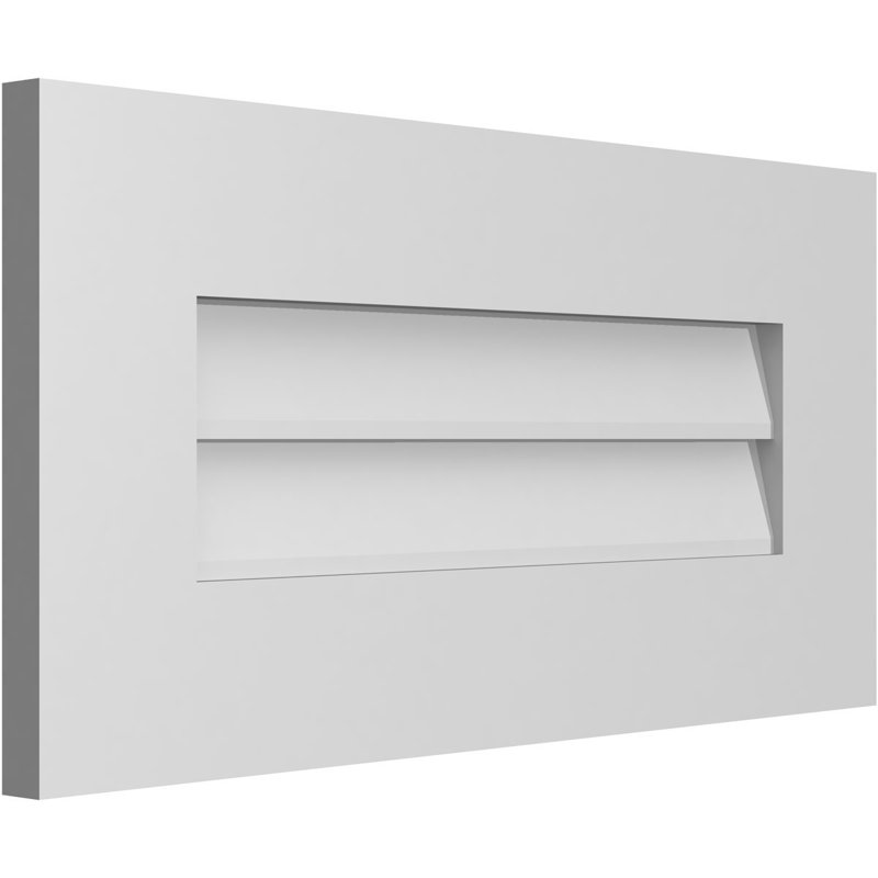 Vent à pignon rectangulaire en uréthane non-fonctionnel, H 12 po x l 24 po x P 1 po