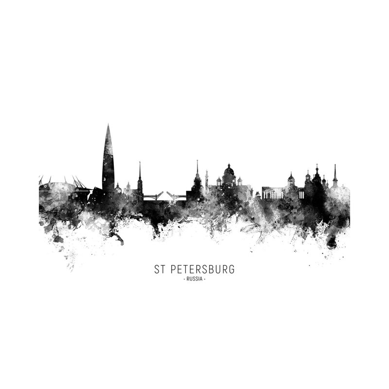 MTO3041 - Saint-Pétersbourg, Russie, horizon, nom Bw, H 26 po x l 40 po x 1,5 po