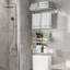 Étagères de salle de bain murales l 12,6 po x H 12,2 po x P 6,1 po Kikuyo-1592658225