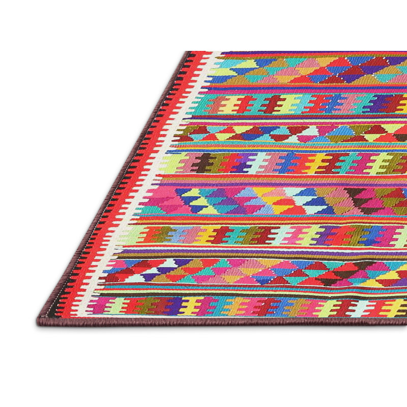Geometric Indoor Rug, Rectangle 2' x 4'