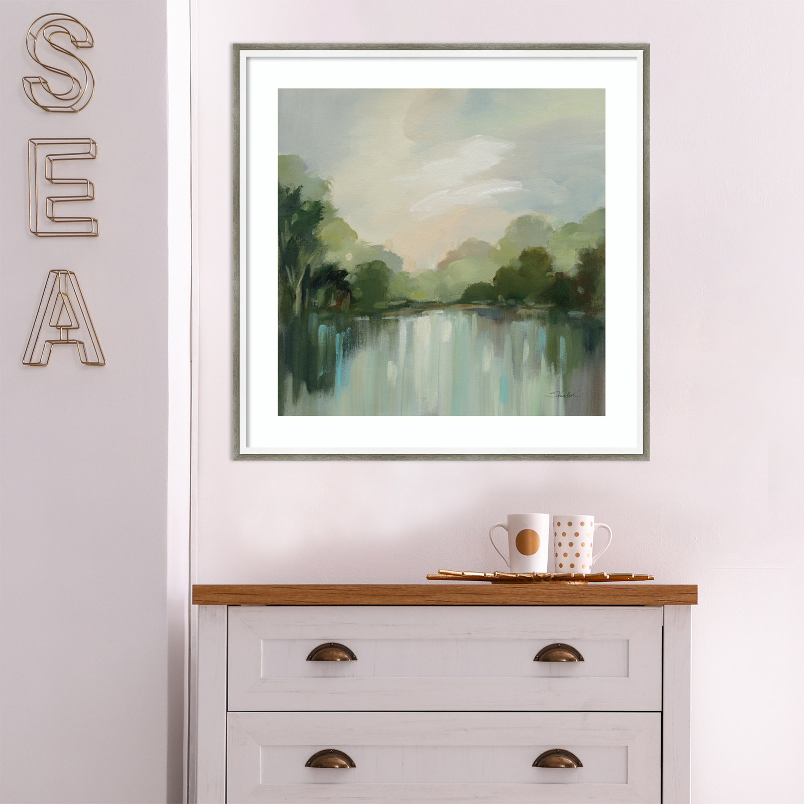 Cool Spring Day Print, 25" H x 25" W, Gray