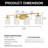 4-Light Dimmable Bathroom Vanity Light With Crystal