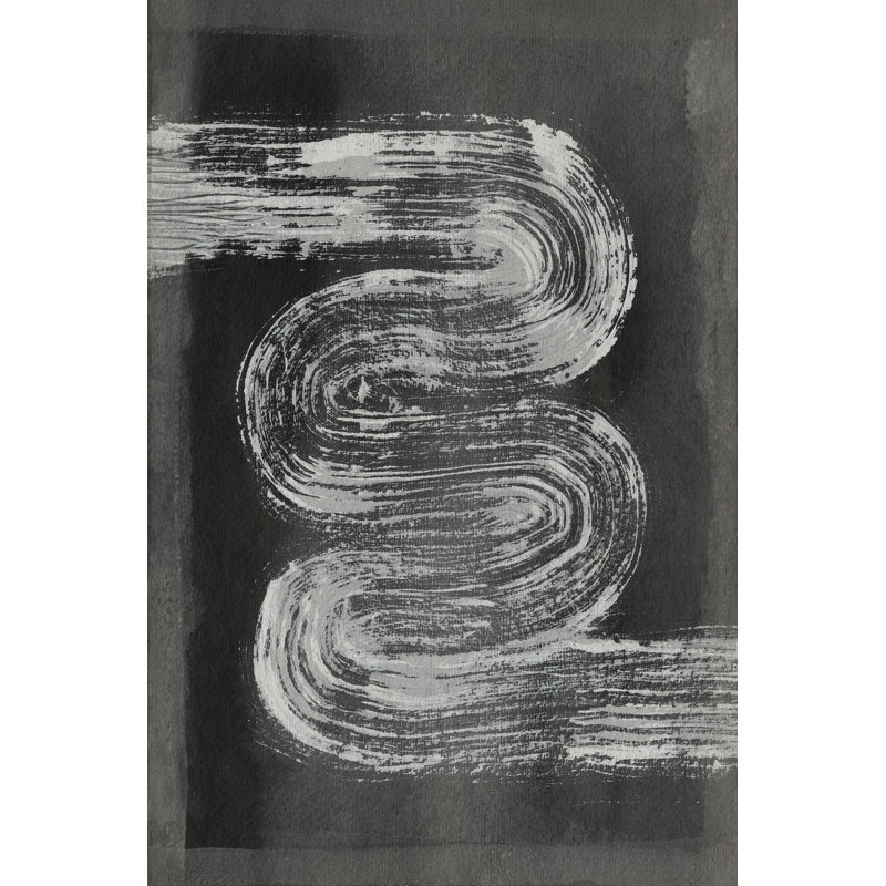 Grey Linear Path I by Jennifer Goldberger - Painting on Canvas, 91 cm H x 61 cm W, Wrapped Canvas
