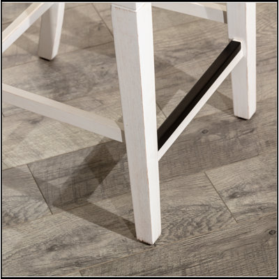 Tabouret de comptoir 24 po, siège en cuir vieilli