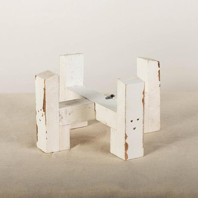 Support à plantes en bois, Blanc