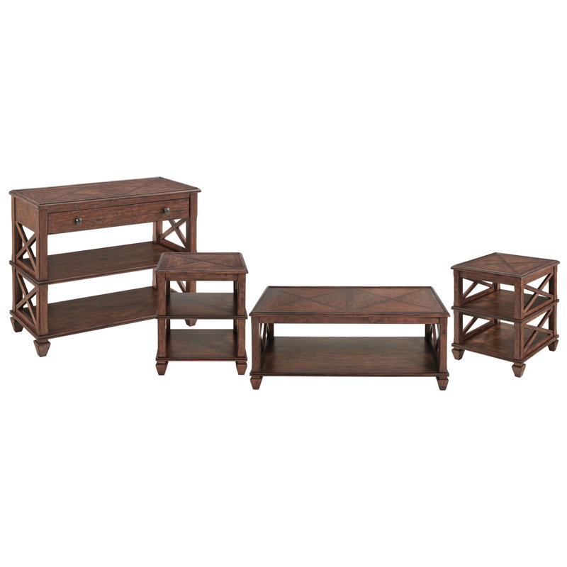 Donnarae Wood 4 Piece Coffee Table Set