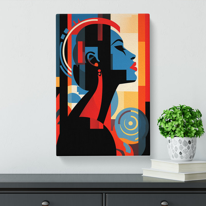 Woman Constructivism No.2 - Wrapped Canvas, 60cm H x 40cm W x 3cm D