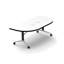 Ensemble de table rectangulaire modulaire à roulettes avec chaises roulantes et panneau de modestie L 72 po