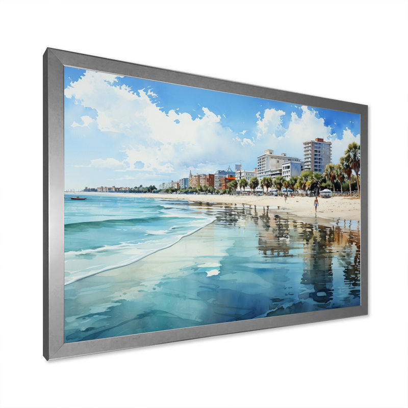 " Myrtle Beach South III ", Cadre simple argenté, H 12 po x l 20 po x P 1 po