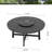 Patio 61.45" Round Dining Table With Lazy Suan And Umbrella Hole-9122822