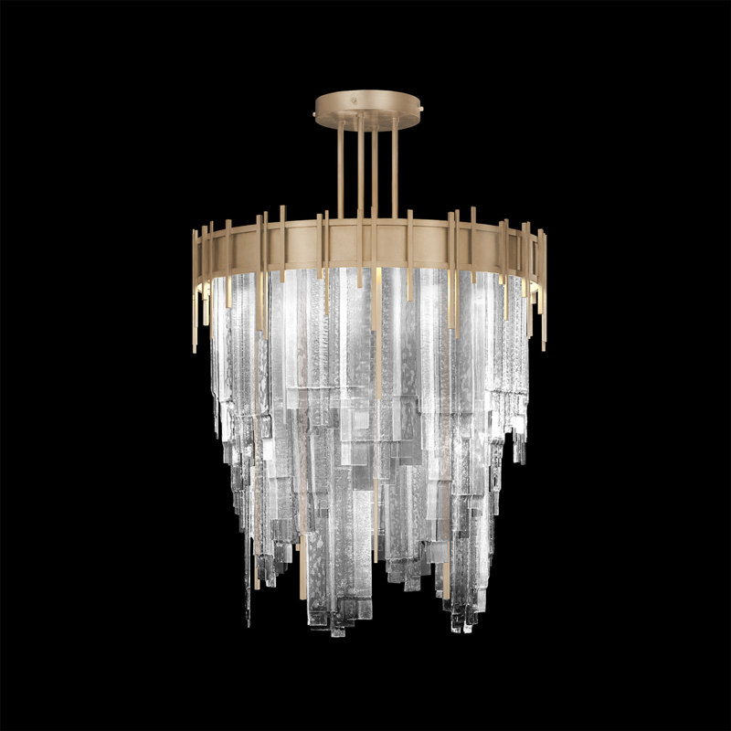 Arpeggio 31 - Light LED Pendant, Gold, Clear Glass