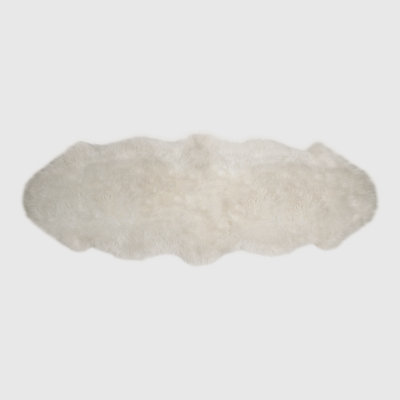 Tapis crème en peau de mouton Licola