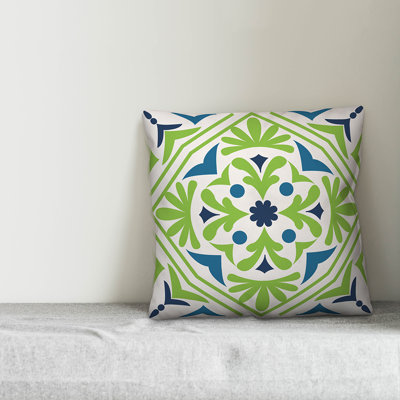  Bold Tile Indoor/Outdoor Throw Pillow