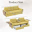 Canapé deux places avec tiroirs de rangement, tables d'appoint pliables et console porte-gobelets-731717269-731717270
