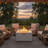 24.02'' Square MGO Propane Fire Pit Set, 40,000 BTU Outdoor Fire Pit Table With Steel Burner, Adjustable Flame, Lava Rocks & Rain Cover, Includes 15.75'' Propane Tank Cover Table, No Assembly-240740075