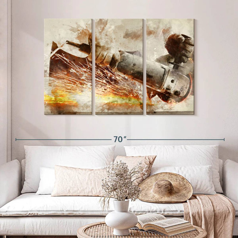 Alcaraz Metal Worker, 32" H x 50" W