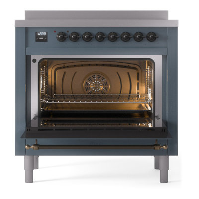 ILVE Nostalgie II Series 36 inch Induction Range with 6 Induction Elements (Glass Door)