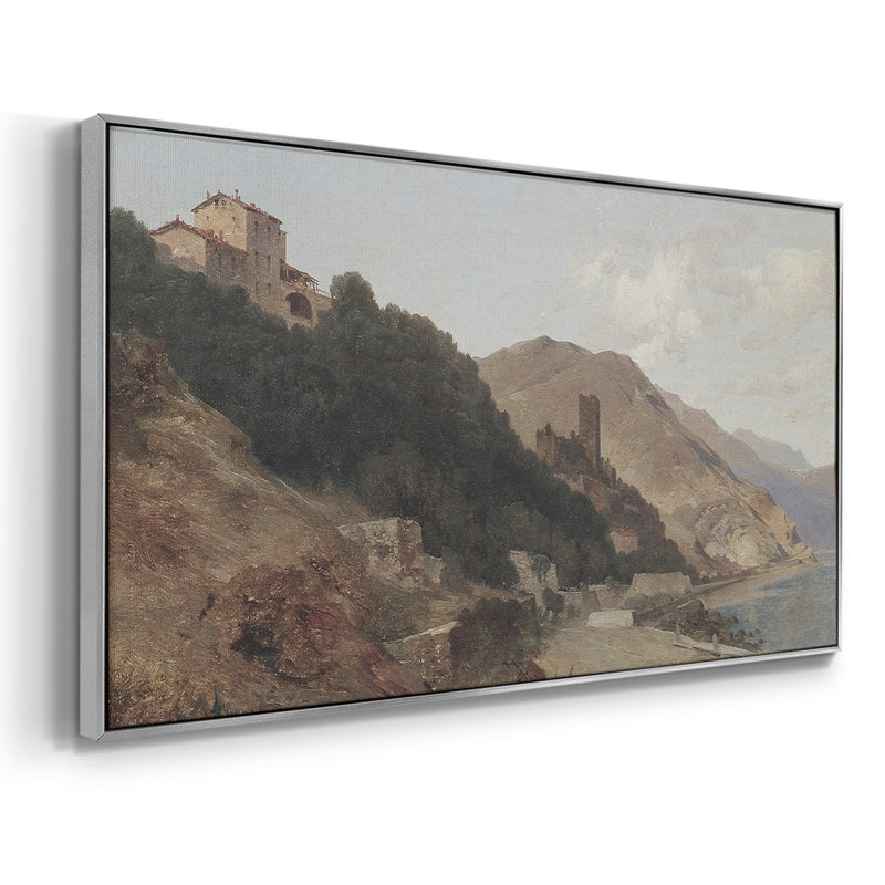 Série paysage - DCLXVII - Toile tendue avec châssis encadré - Prêt à être accroché, H 25 po x l 49 po, Argent argent