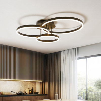 Karagh 3-Light Flush Mount Ceiling Fixture for Living Room Bedroom