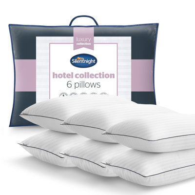 Silentnight Hotel Collection Luxury Piped Pillow - 6 Pack