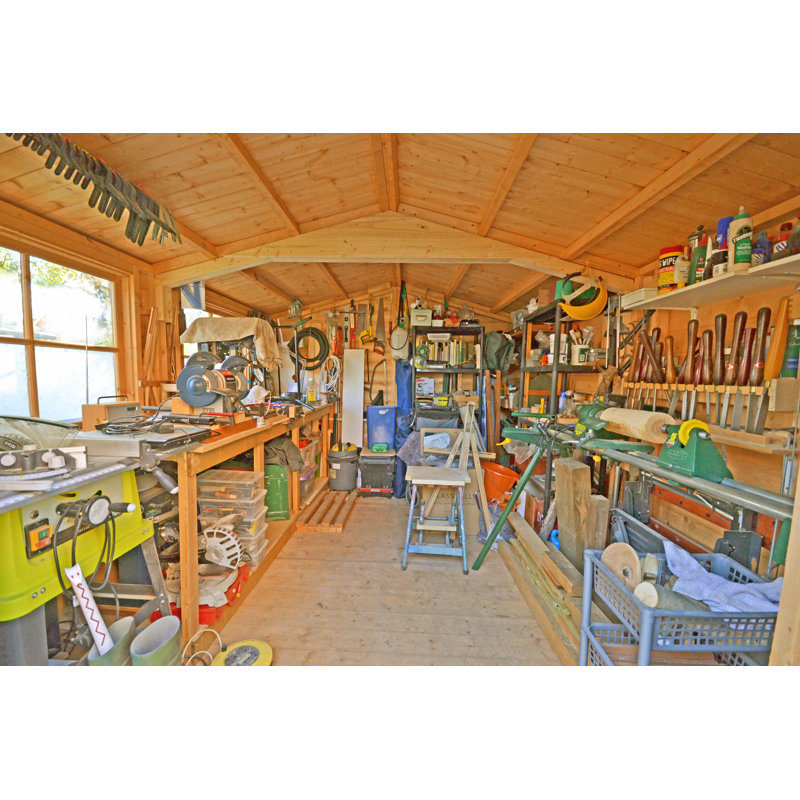 Tongue and Groove Apex Wooden Shed, Yes, 226cm H x 256cm W x 321cm L