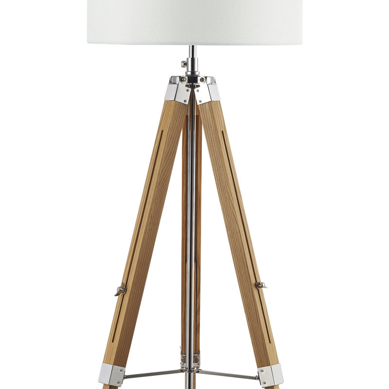 Mckee Brown Tripod Floor Lamp, Light Wood