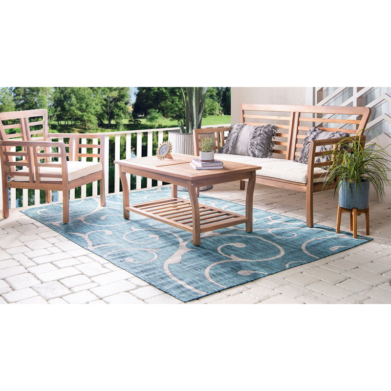 Tapis d'extérieur Kona couleur fougère, Rectangle 6 pi x 9 pi