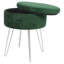 Harbour Housewares Round Velvet Storage Footstools - Pack of 2-96071825-96071822