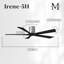 60" Irene 5-Blade Hugger Ceiling Fan with Wall Remote-1087667391-1087667335-1087667382