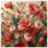 Toile tendue avec bouquet de pivoines rouges et roses